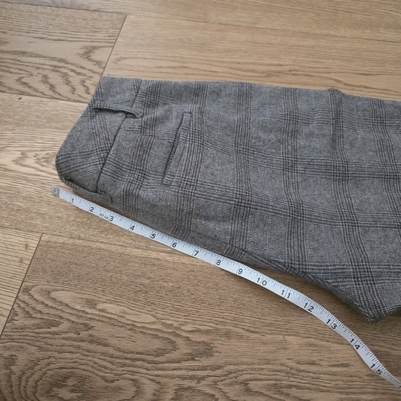 ARITZIA WILFRED WOOL  & CASHMERE BLEND HOUNDSTOOTH PLAID PANTS - 2 - Picture 7 of 11